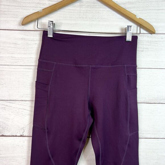 Ziya Active Purple Cropped Leggings Pants Workout Size 4 - Picture 4 of 10